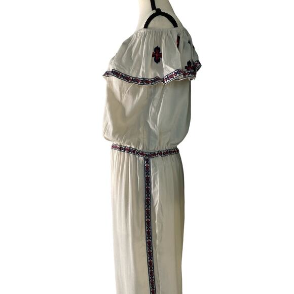 RAGA Jumpsuit Off White With embroidered Design Sz L - Picture 11 of 11